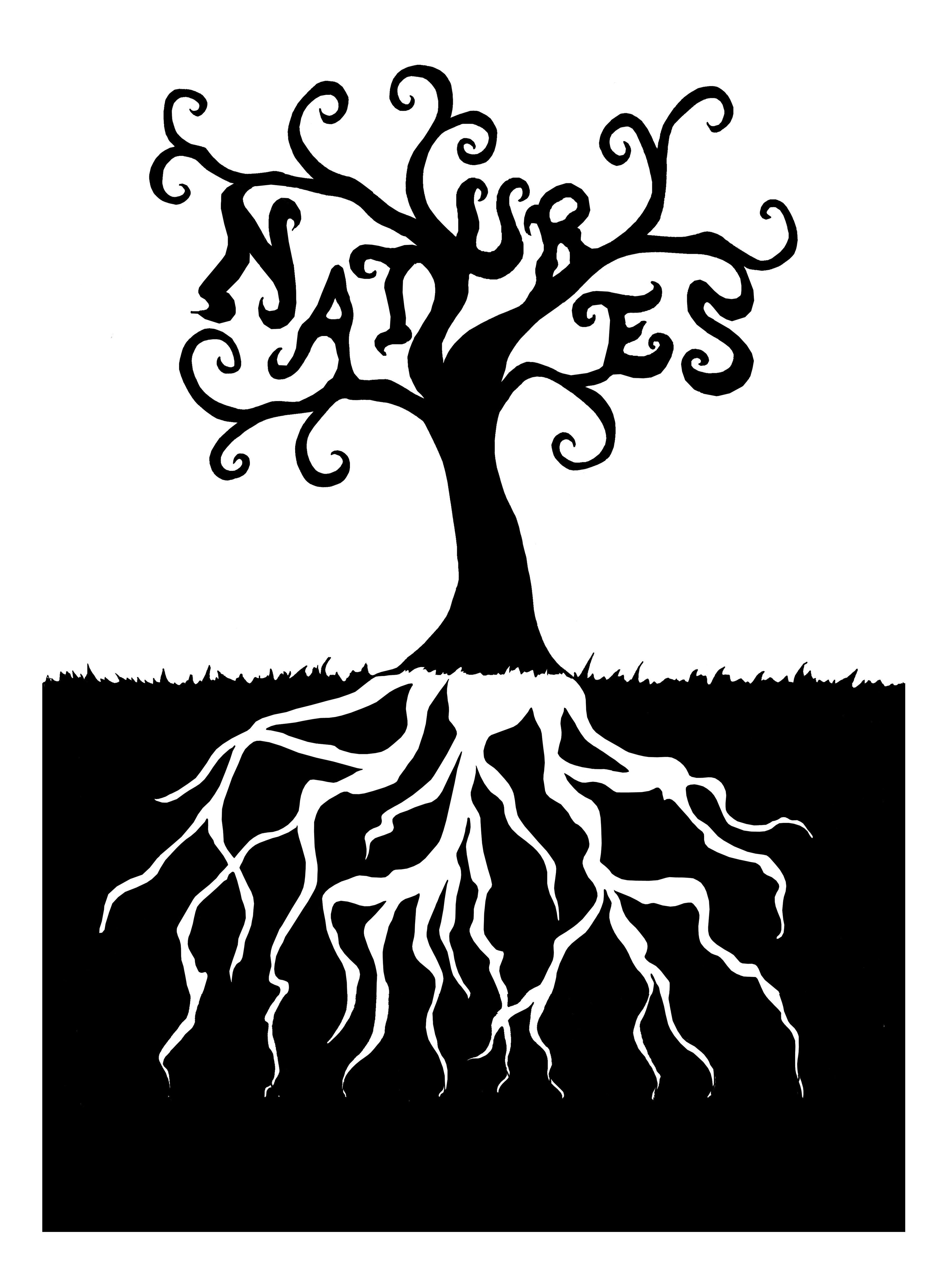 Tree With Roots Clipart.