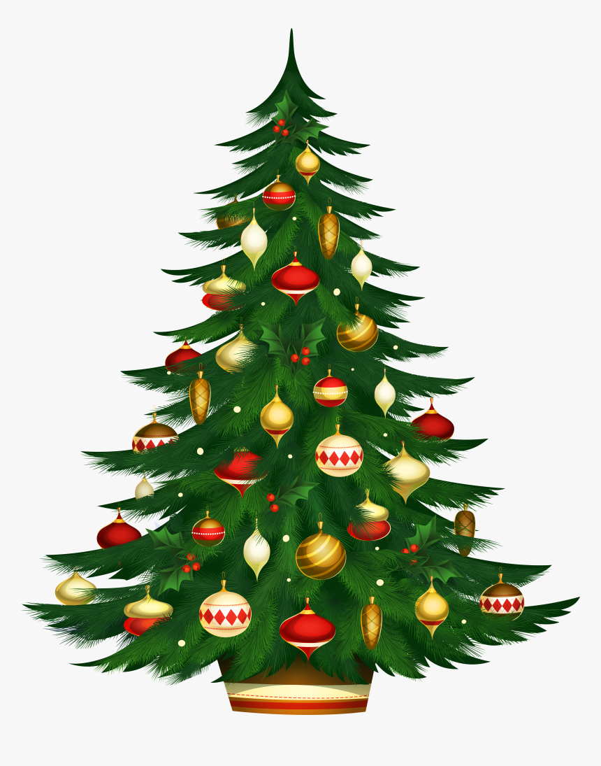 Christmas Poted Tree Png Clipart.