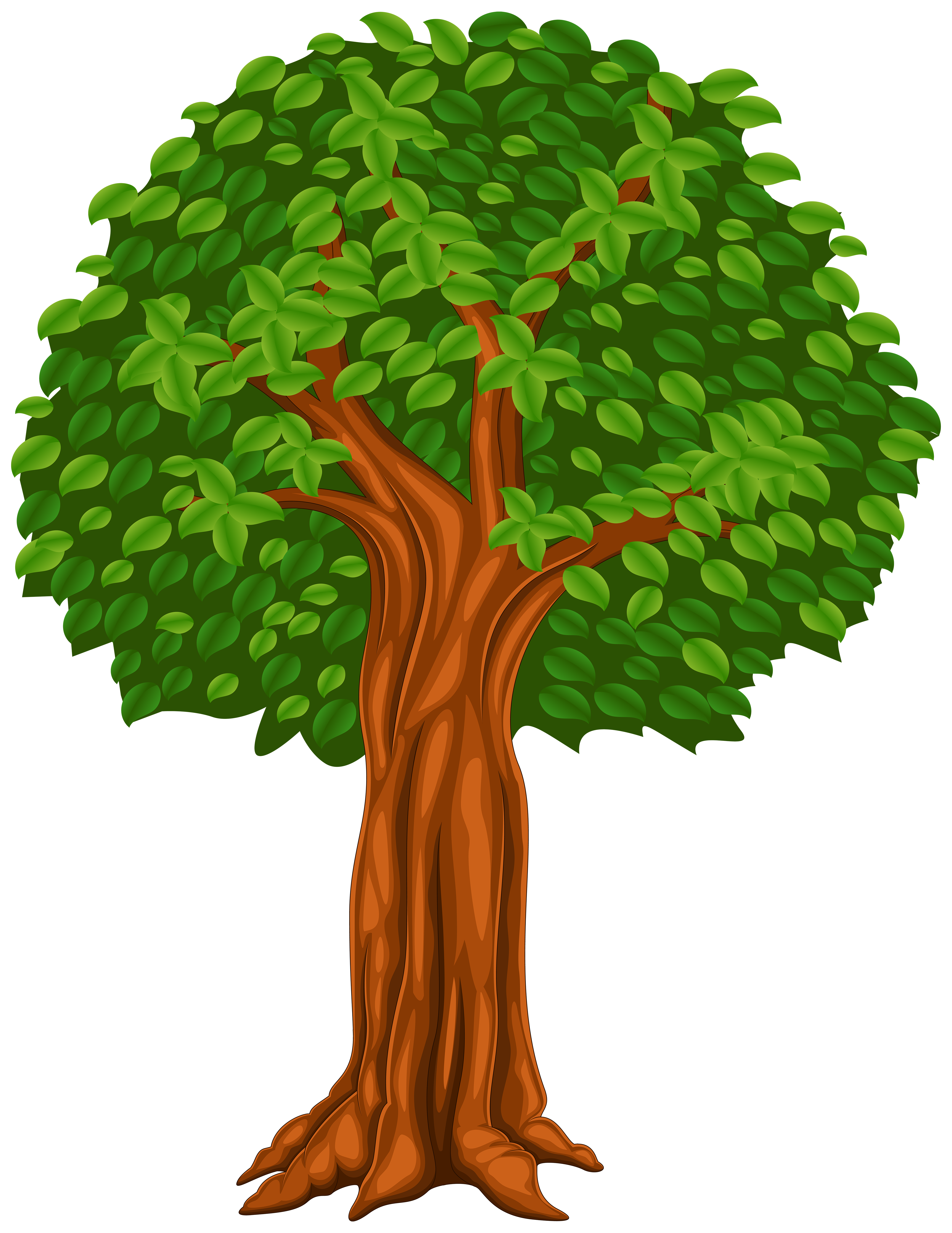 Tree Cartoon PNG Clip Art Image.