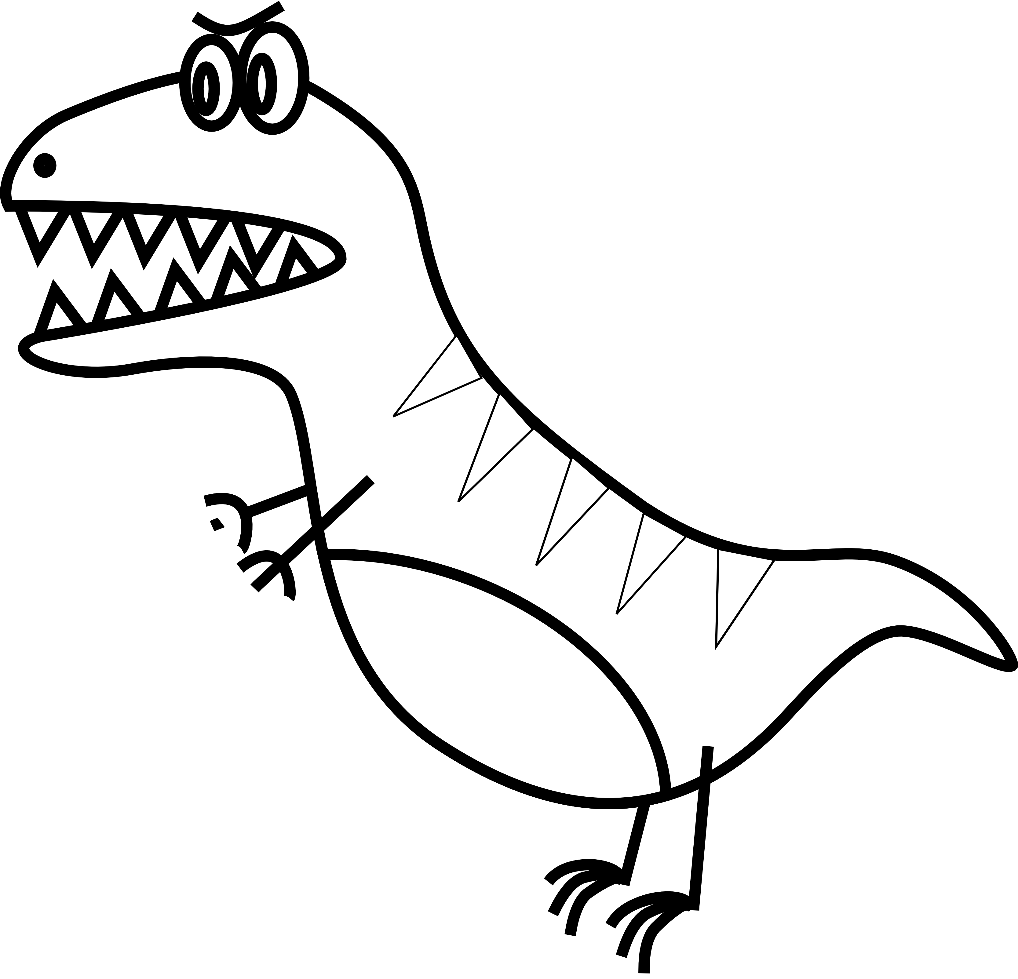 T Rex PNG Black And White Transparent T Rex Black And White.