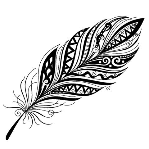 tribal feather clipart black and white 10 free Cliparts | Download ...