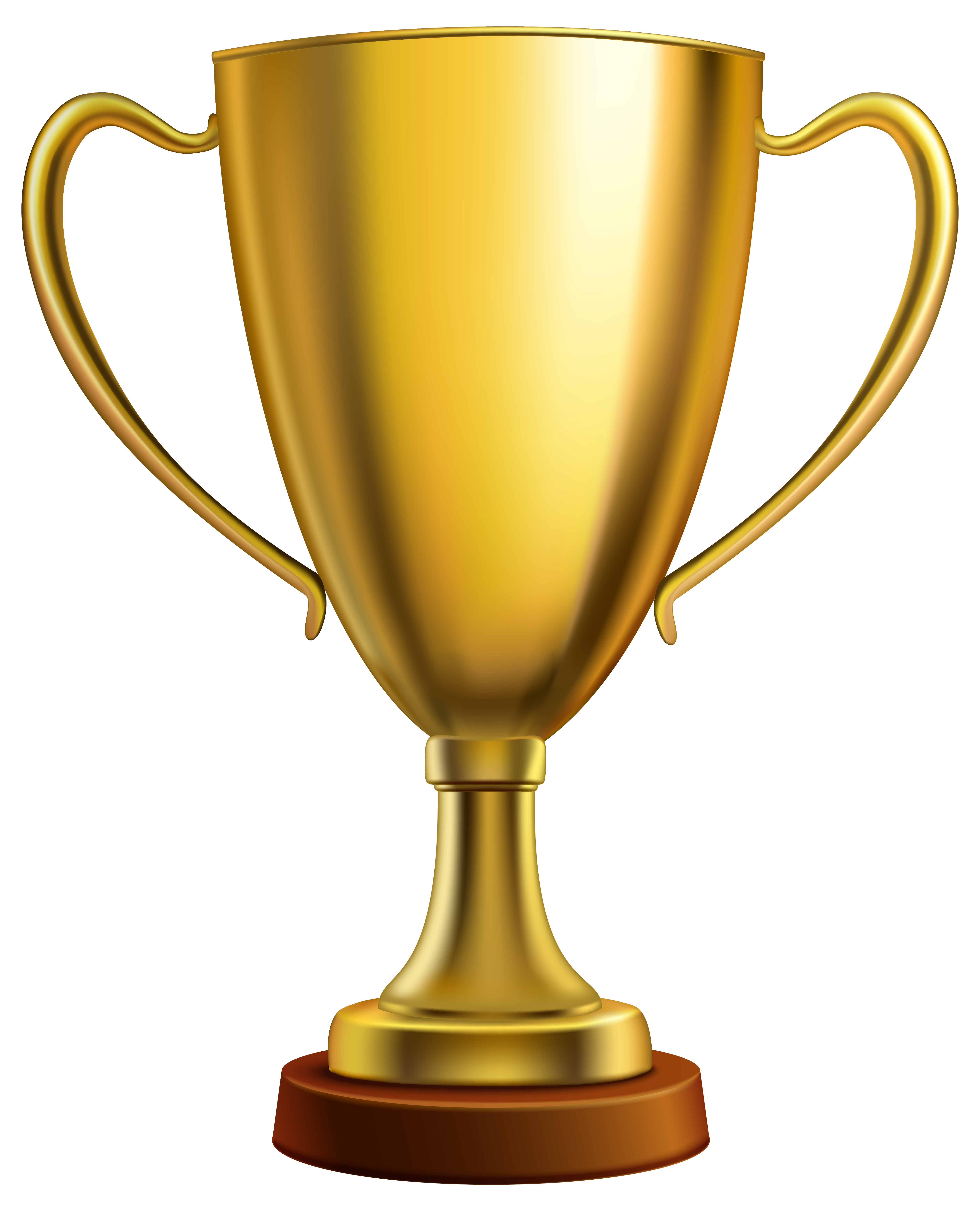 Gold Cup Trophy PNG Clipart Image.