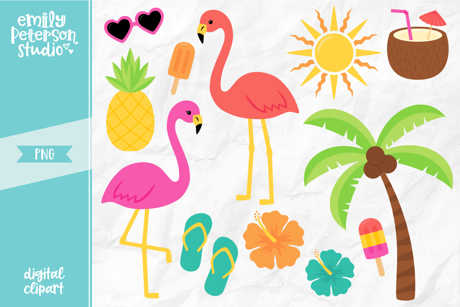 Tropical Clipart By Emily Peterson Studio.