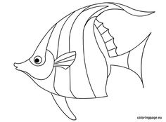 366 Fish Outline free clipart.