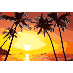 Tropical Sunset clipart, cliparts of Tropical Sunset free.