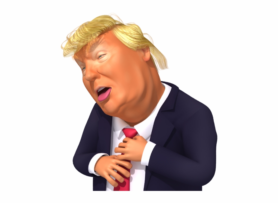 trumpstickers Tongue Out Trump 3d Caricature Emoji.