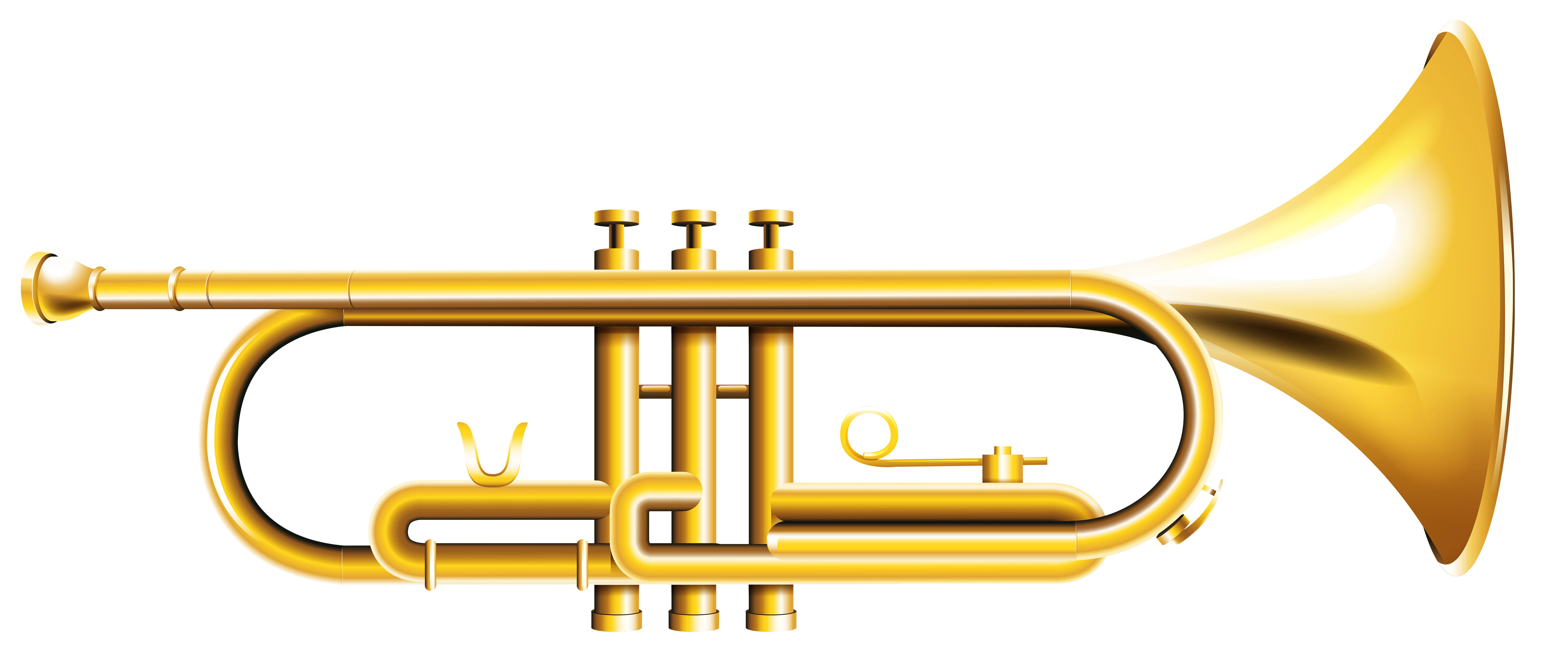 Trumpet Transparent PNG Clipart.