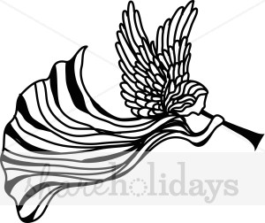 Trumpeting Angel Clipart.