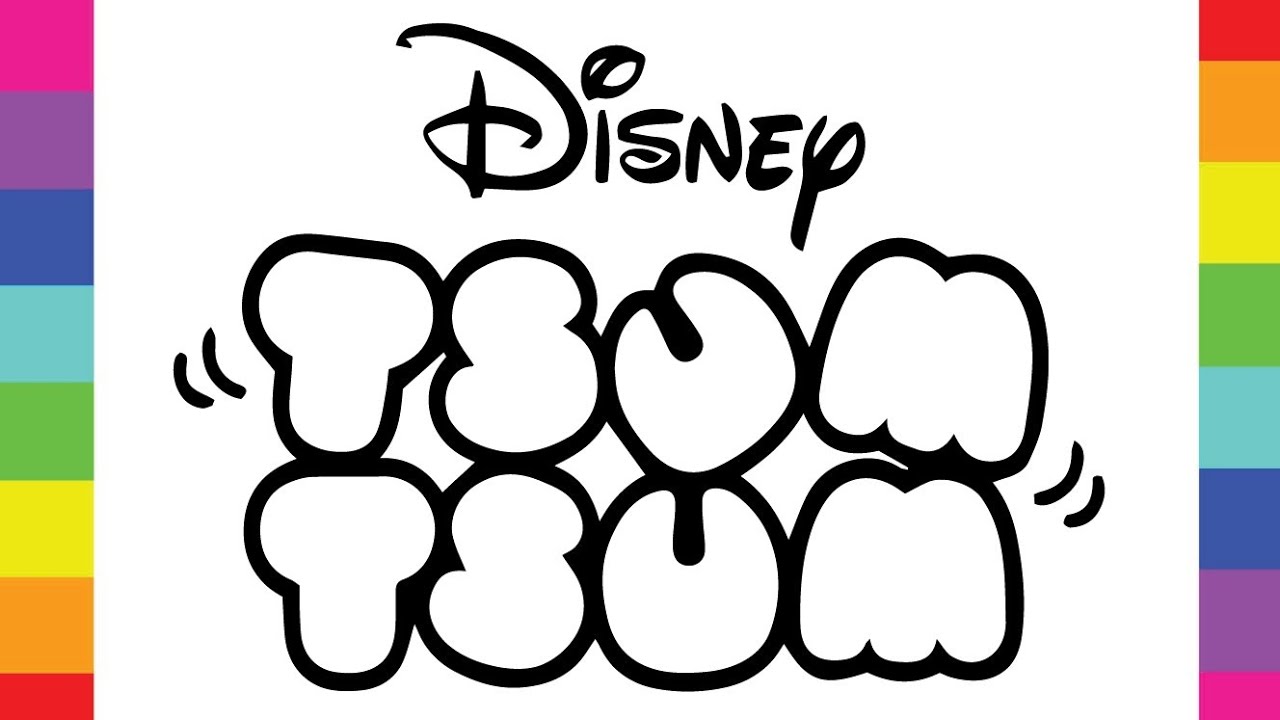 Minnie Mouse Tsum Tsum Coloring Pages.