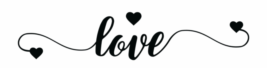 Love Black Tumblr Text Hearts Sticker Adesivos Collections.