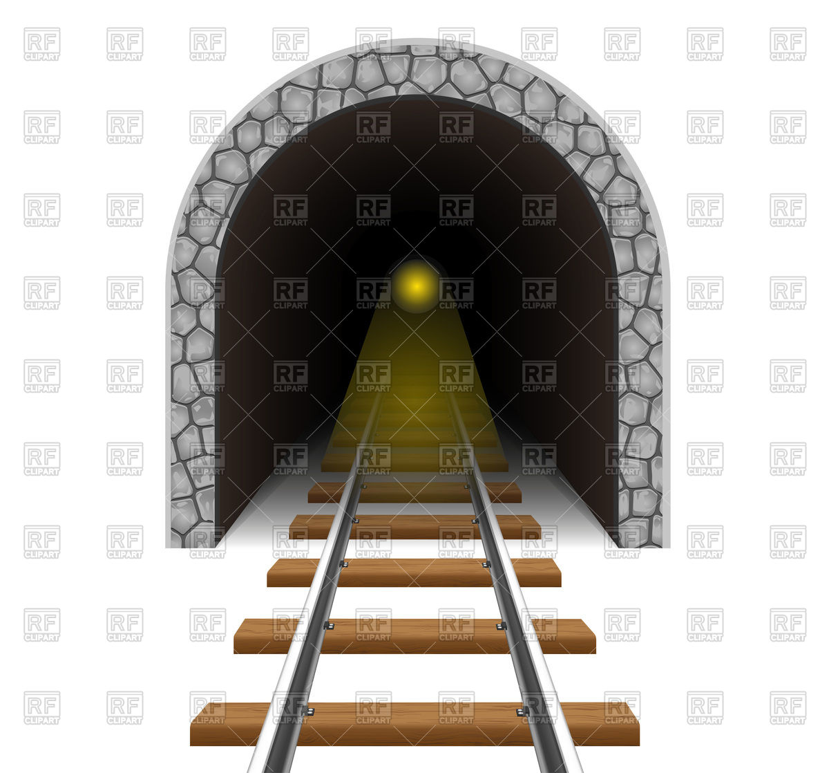 Railway tunnel front view Vector Image #105028.