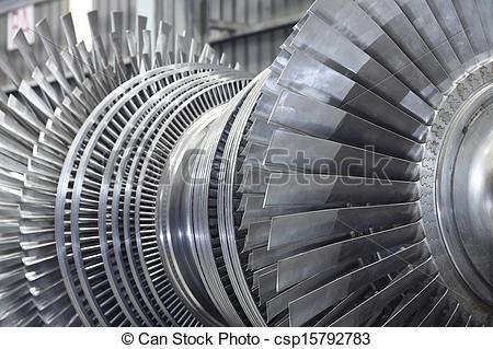 Pictures of Rotor of a steam turbine.