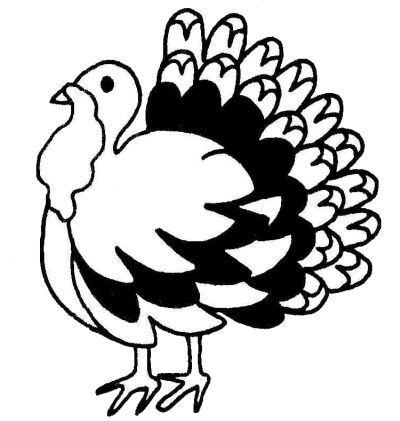 Turkey Clipart Black And White.