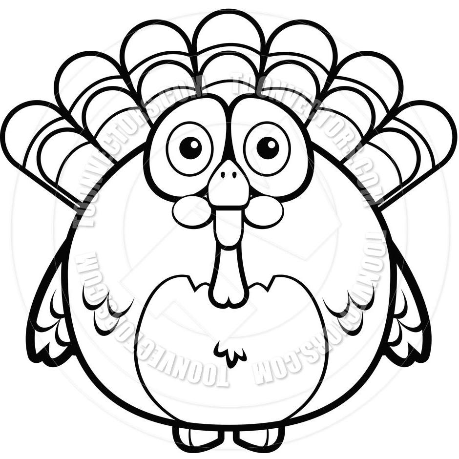 Unique Cute Turkey Clipart Black And White Drawing » Free.