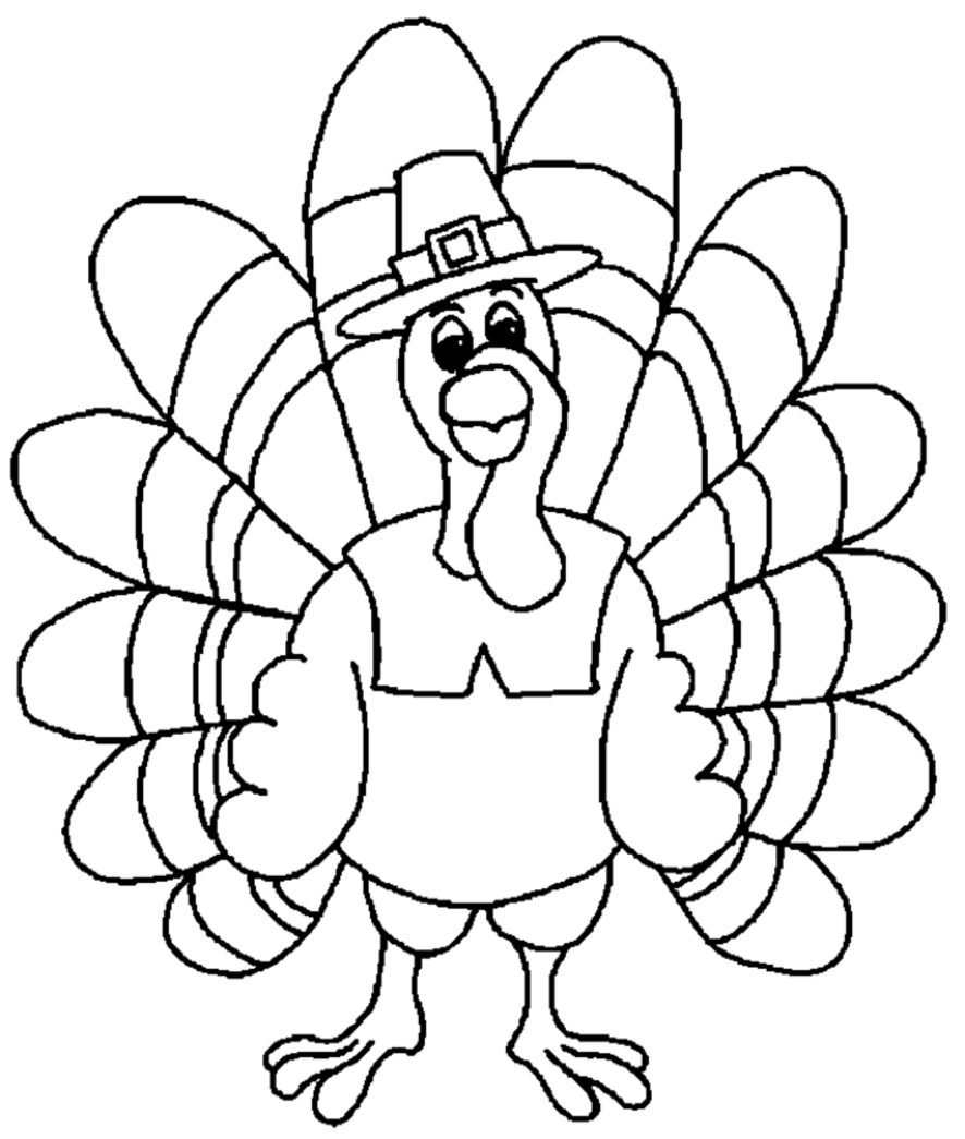 Free Turkey Line Art, Download Free Clip Art, Free Clip Art.