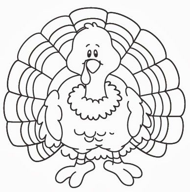 Turkey coloring page.