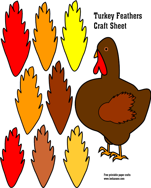 Turkey With Feathers Printable