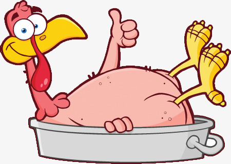 Plate inside hairless turkey PNG clipart.
