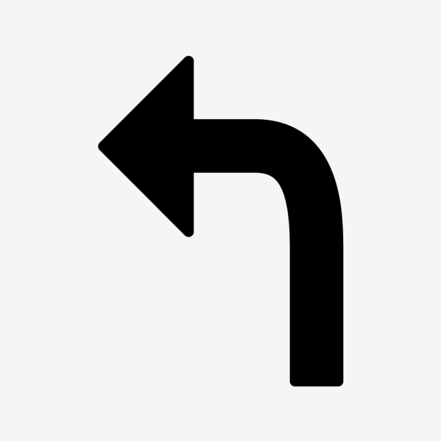 Vector Turn Left Icon, Arrow, Left, Left Turn PNG and Vector.