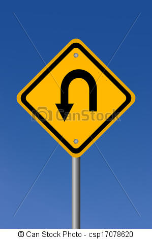 Clip Art of Turn back road sign illustration csp17078620.