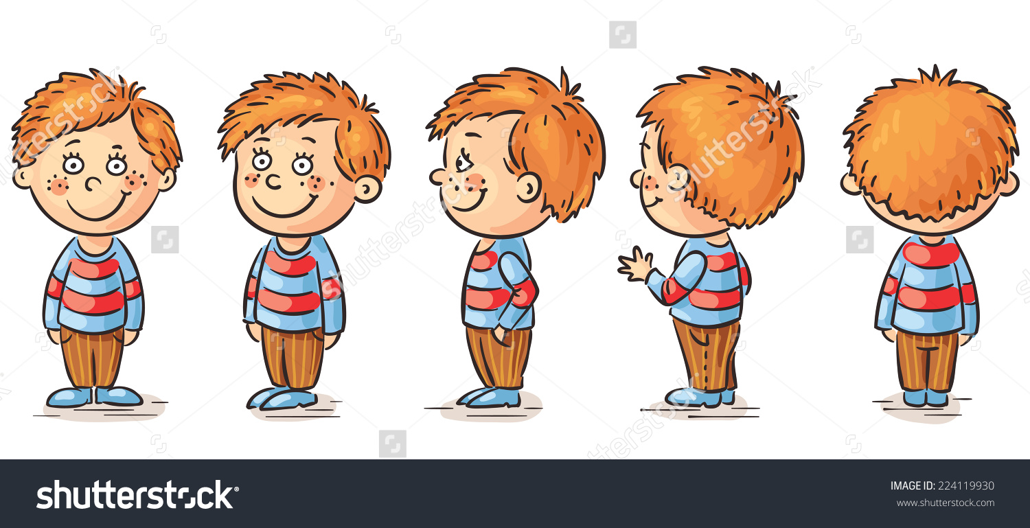 Little Boy Cartoon Character Turnaround Stock Vector 224119930.