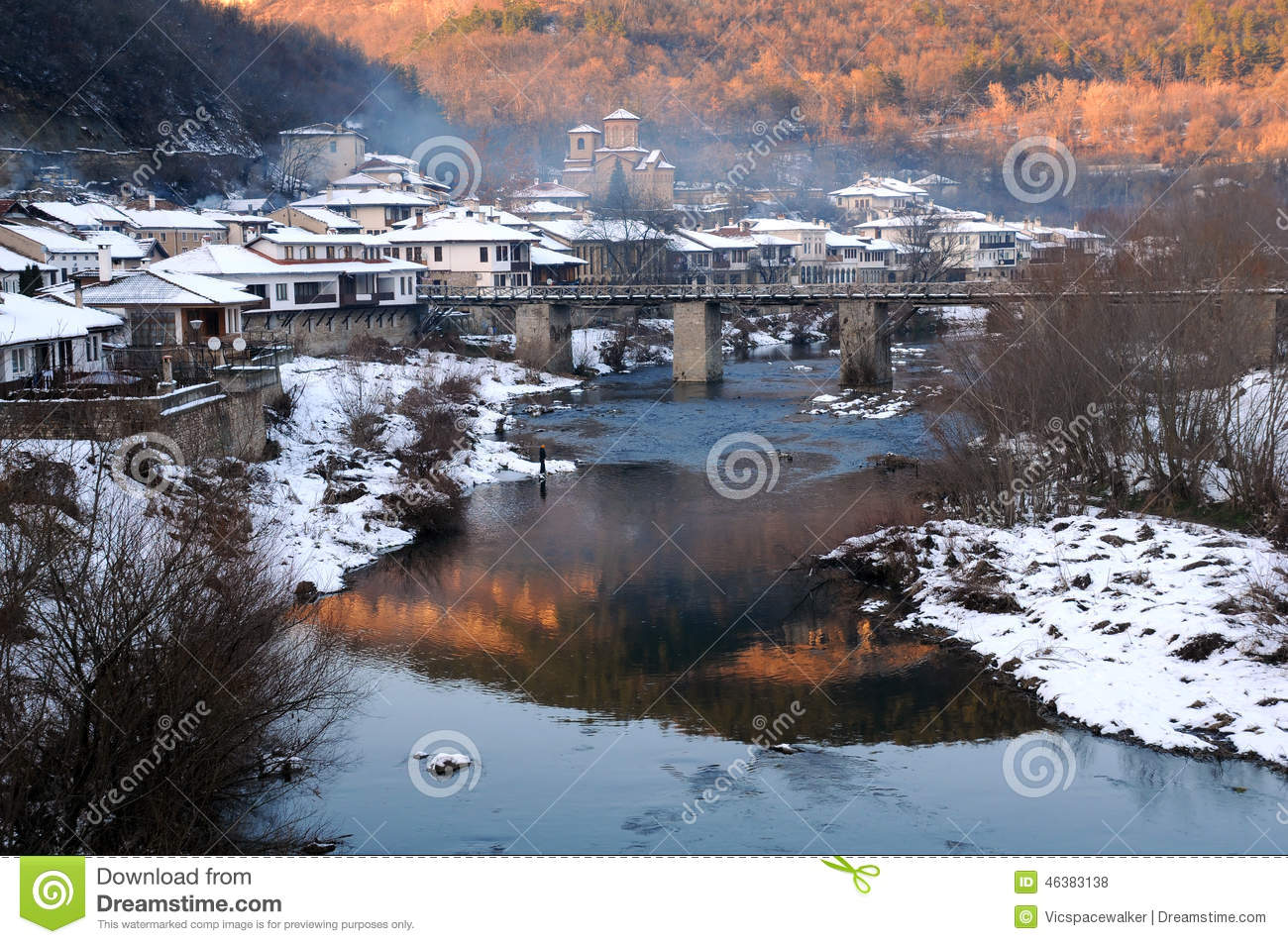 Veliko Turnovo In The Winter Stock Photo. Veliko Turnovo In The Winter Stock Photo.