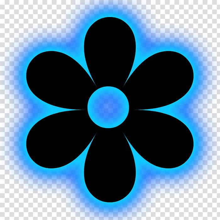 Illuminate , blue and black flower illustration transparent.