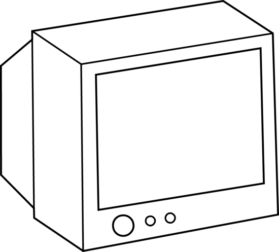 Tv Clipart Black And White.