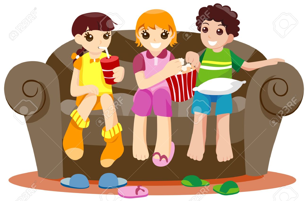 Download clipart of woman watching movies and drinking coffee 20 ...