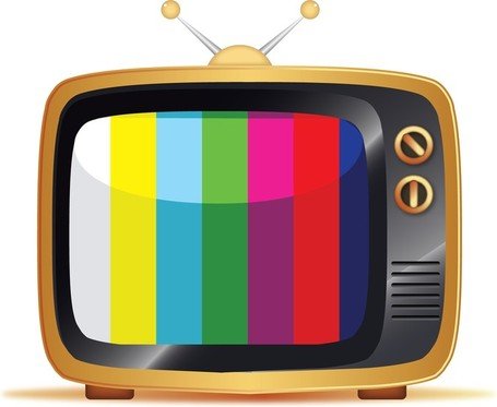 Free Vector Old Tv Illustration Clipart Picture.