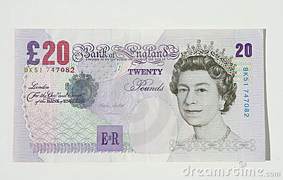 Twenty Pound Note, UK Currency Editorial Photo.