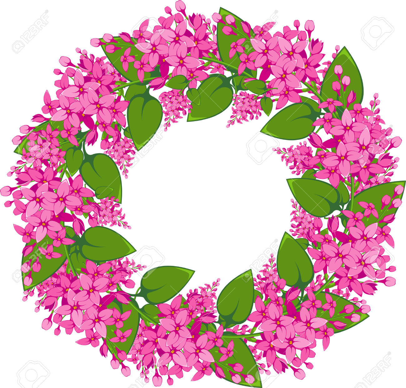 Wreath For Spring Clipart.
