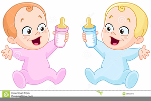 Baby Boy Twins Clipart.
