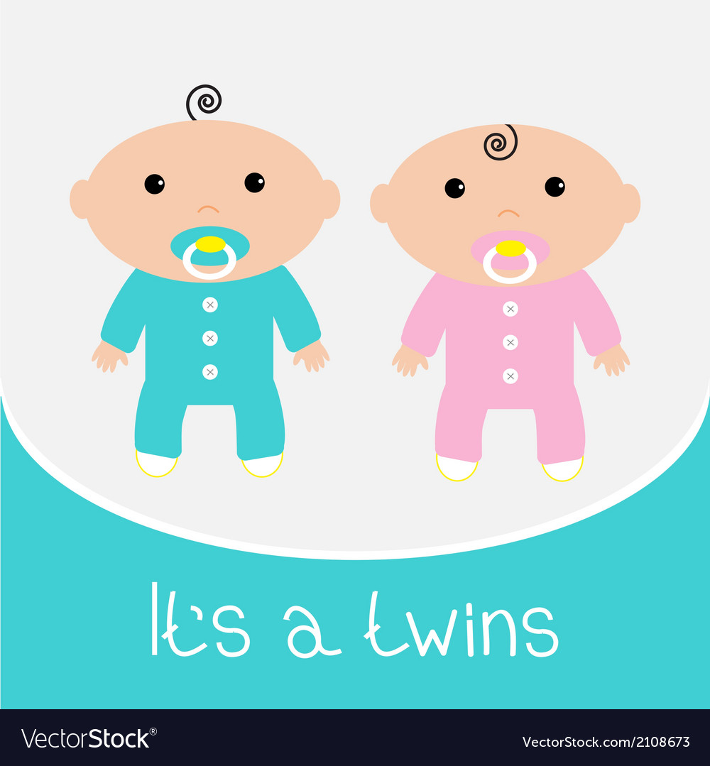 Baby shower card Its a twins boy and girl.