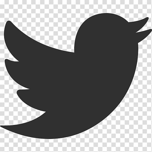 Tweeter logo, silhouette monochrome , Twitter transparent.