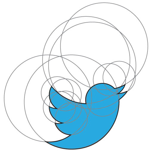 The Twitter Logo As SVG Circles.