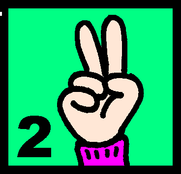 Number two finger clipart.
