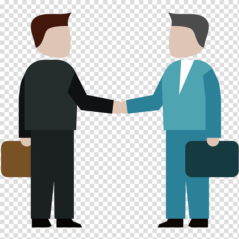 Two men shaking hands illustration, Training Professional.