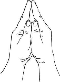 Praying Positioned Hands.