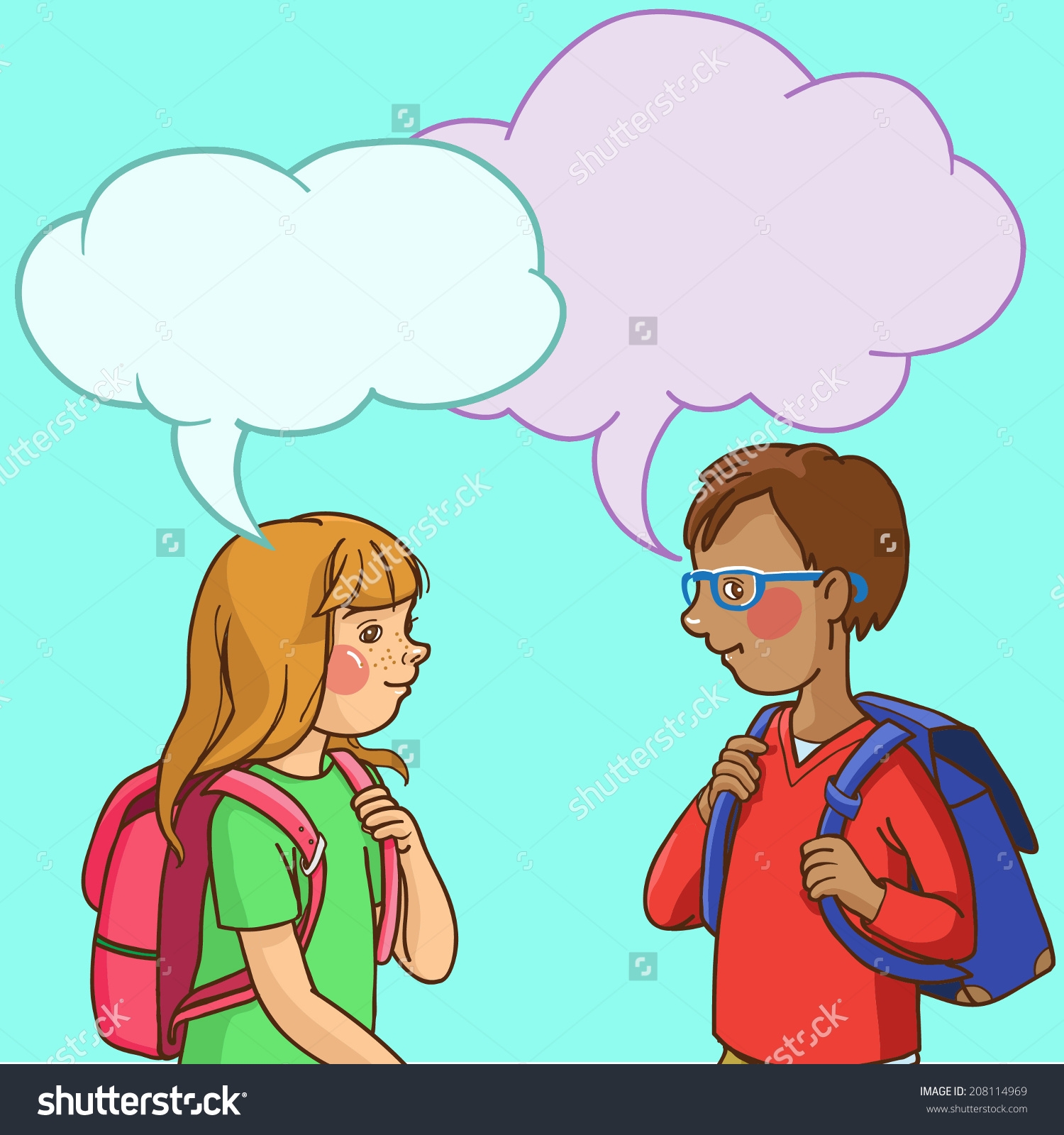 Two children talking clipart 9 » Clipart Station.