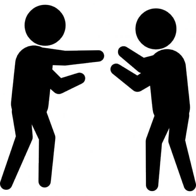 Two People Fighting Clipart.