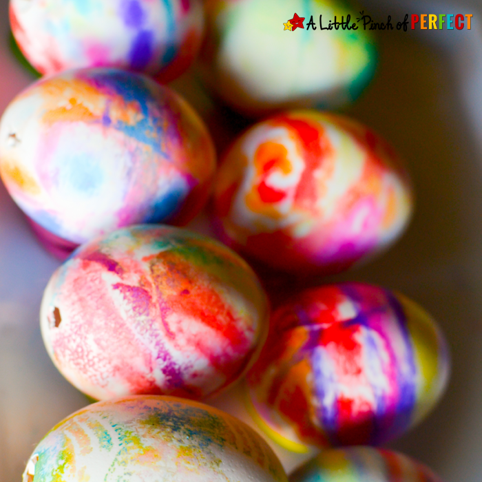 Tie Dye Easter Eggs: Easy Egg Decorating for Kids.