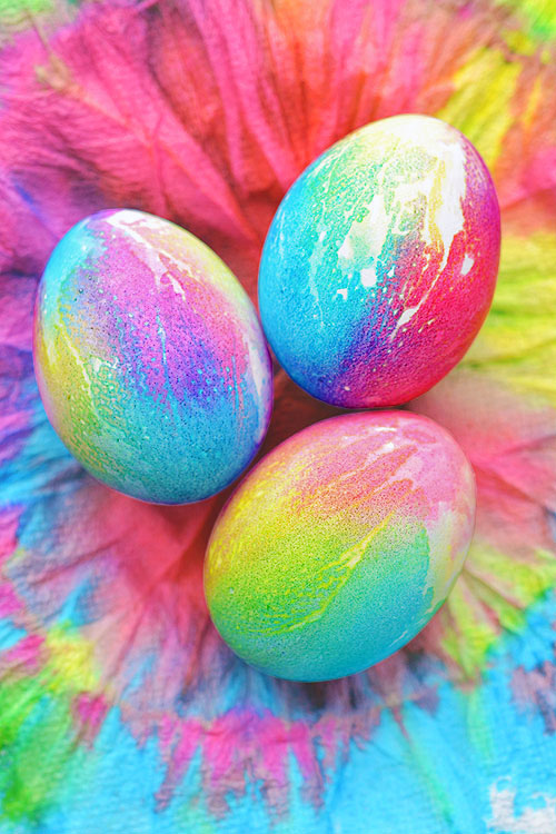 Tie Dye Easter Eggs.
