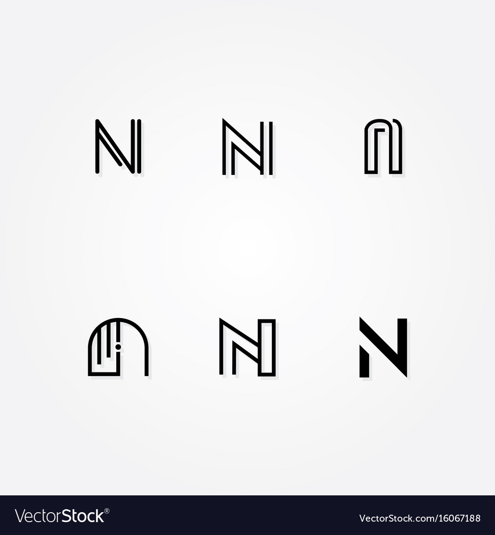 Various letter n big logo typo pack.