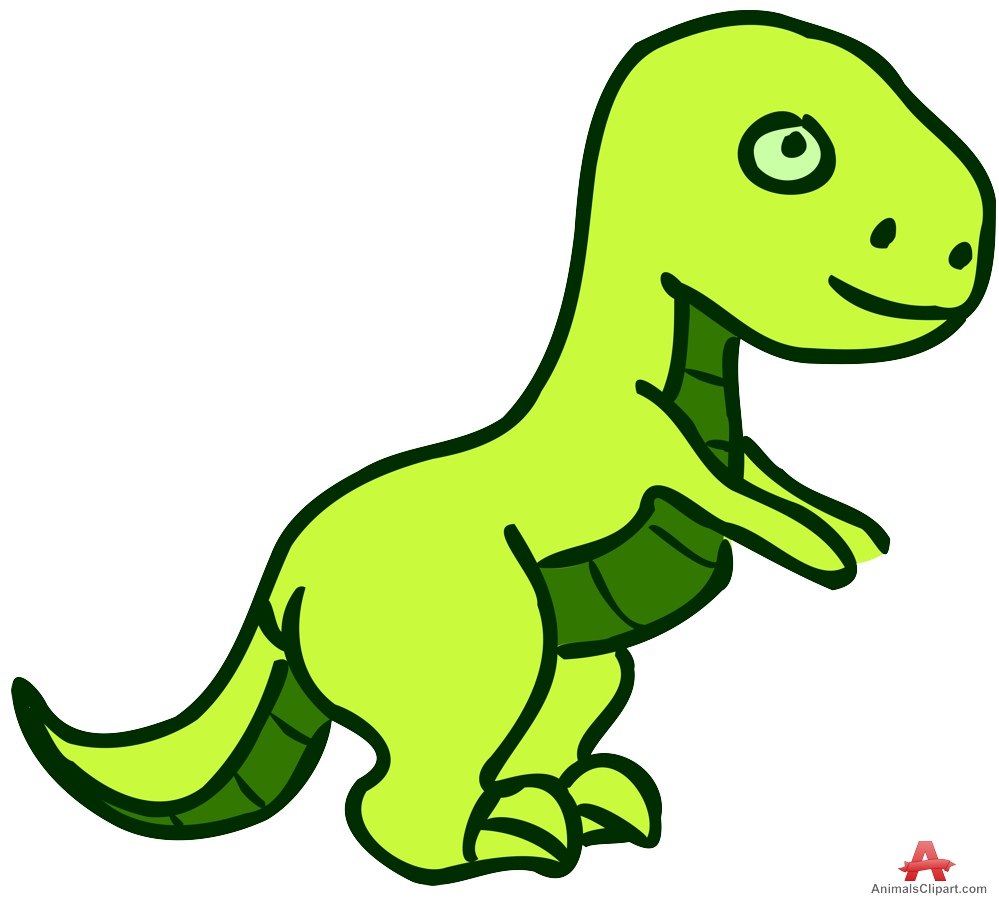 Cute Tyrannosaurus Rex Cartoon Clipart.