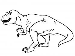 Tyrannosaurus black and white. T rex clipart outline.