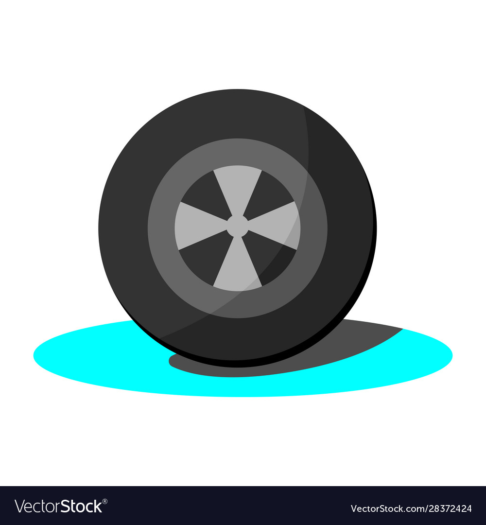 Car tyre simple clip art.