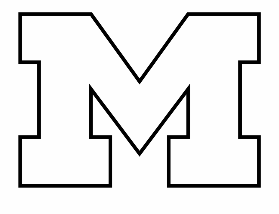Michigan Wolverines Logo Black And White.