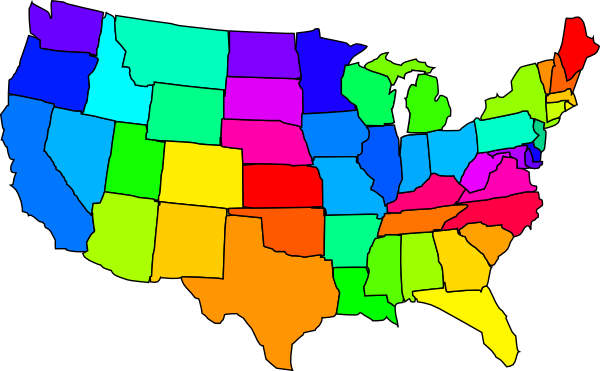 Library of image transparent map of us states png files.
