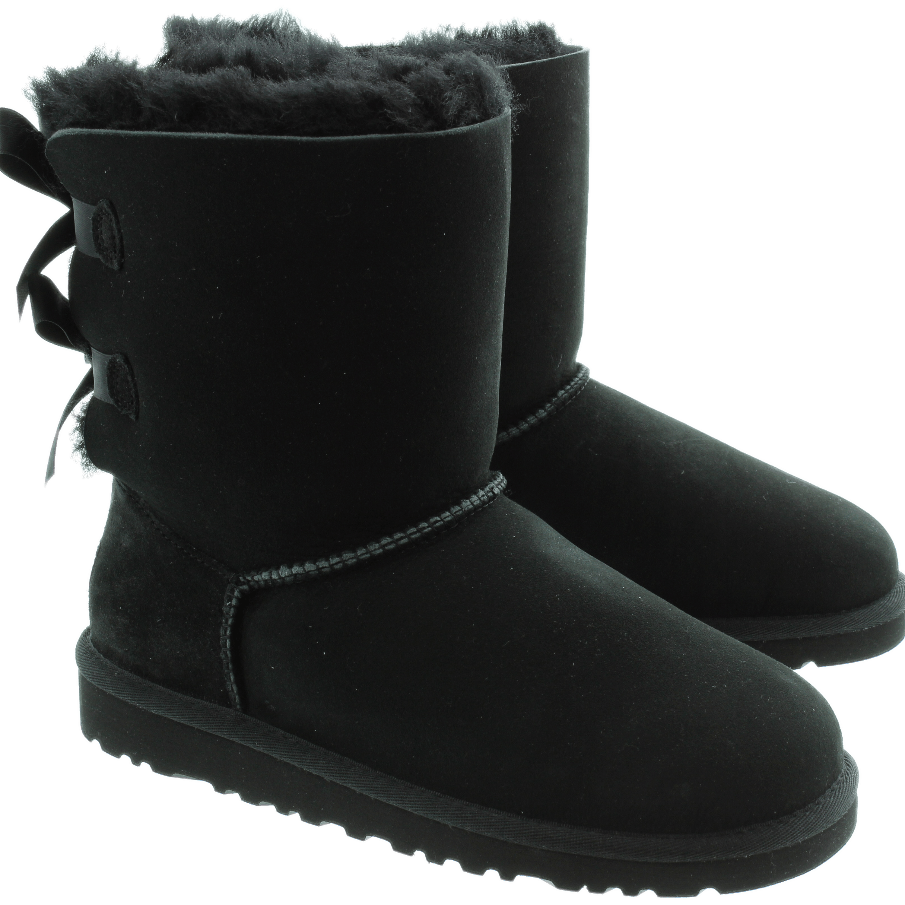 Black UGG Winter Boots For Kids transparent PNG.